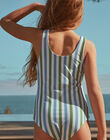 Maillot de bain 1 pièce réversible écru à imprimé fleuri FRYVERETTE / 23E4PFM2D4K001