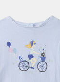 T-Shirt Manches Courtes Bleu ciel MEPIAFETTE / 25E2PF81TMC020
