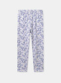 Chemise de nuit violet à broderie lapin et patch pompon et legging fleuri Fille  NUIDINETTE / 25H5PFB2CHN205