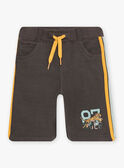 Bermuda noir motif tigre enfant garçon CEZOJAGE / 22E3PG91BERJ905