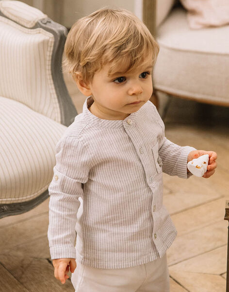 Chemise De Ceremonie Blanche A Rayures Bebe Garcon Achat En Ligne Collection Ceremonie Sergentmajor