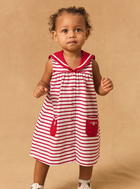 Robe rayée style marin MALIVIA / 25E1BFJ1ROB001