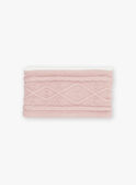 Snood rose en tricot torsadé GIDIANA / 23H4BF51SNO307