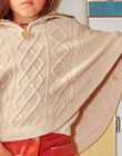 Poncho écru en maille torsadée DOPOCHETTE / 22H2PFF1PONA011