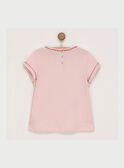 Tee shirt manches courtes rose RAFITAETTE / 19E2PFC1TMCD300