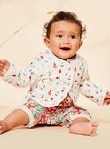 Gilet en tubique écrue avec surpiqures FADINA / 23E1BFB2CAR001