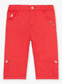Pantalon en tubique rouge FAKIAN / 23E1BGC2PAN410