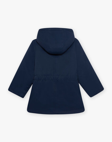 Parka 3 en 1 à capuche bleu nuit DRAVLETTE / 22H2PFG1PAR070
