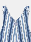 Salopette longue bleu et blanc en denim à imprimé à rayures LADEREK / 24H1BGJ1SALP274