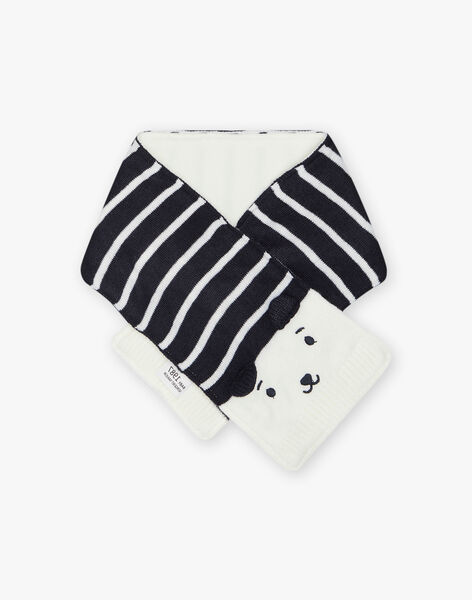 Echarpe Tricot Ludique Bleu Marine Raye Double Bebe Garcon Achat En Ligne Bonnet Echarpe Et Gant Sergentmajor