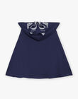 Pyjama deux pièces bleu foncé en coton avec cape tête de loup FLORIAGE2 / 23E5PG41PYT705