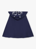 Pyjama deux pièces bleu foncé en coton avec cape tête de loup FLORIAGE2 / 23E5PG41PYT705