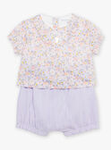 Body, bloomer et bandeau lilas à imprimé fleurs FORINE / 23E0CFT2ENSH700