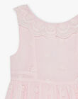 Robe rose à broderies fleuries FREROSETTE / 23E2PFI2ROBD320