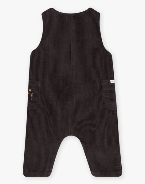 Salopette en velours gris anthracite DALOUIS / 22H1BGR1SAL941