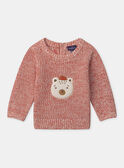 Pull rouge chiné ourson Bébé Garçon NADAN / 25H1BGK1PULF520