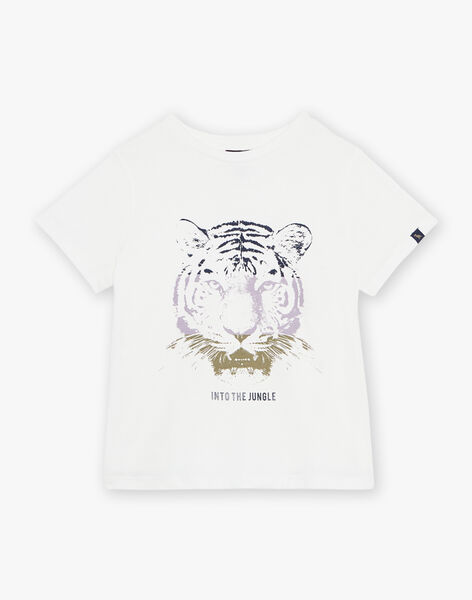 T-shirt écru à décoration tête de tigre FRIZOTAGE2 / 23E3PGO1TMC001
