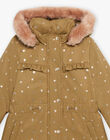 Manteau 3 en 1 kaki à fleurs dorés DRAKALETTE / 22H2PFM1PAR604