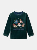 Pyjama noël vert sapin LAPONAGE / 24H5PGF2PYJG614