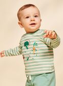 T-shirt vanille à rayures et légumes FACLEM / 23E1BGB1TML611