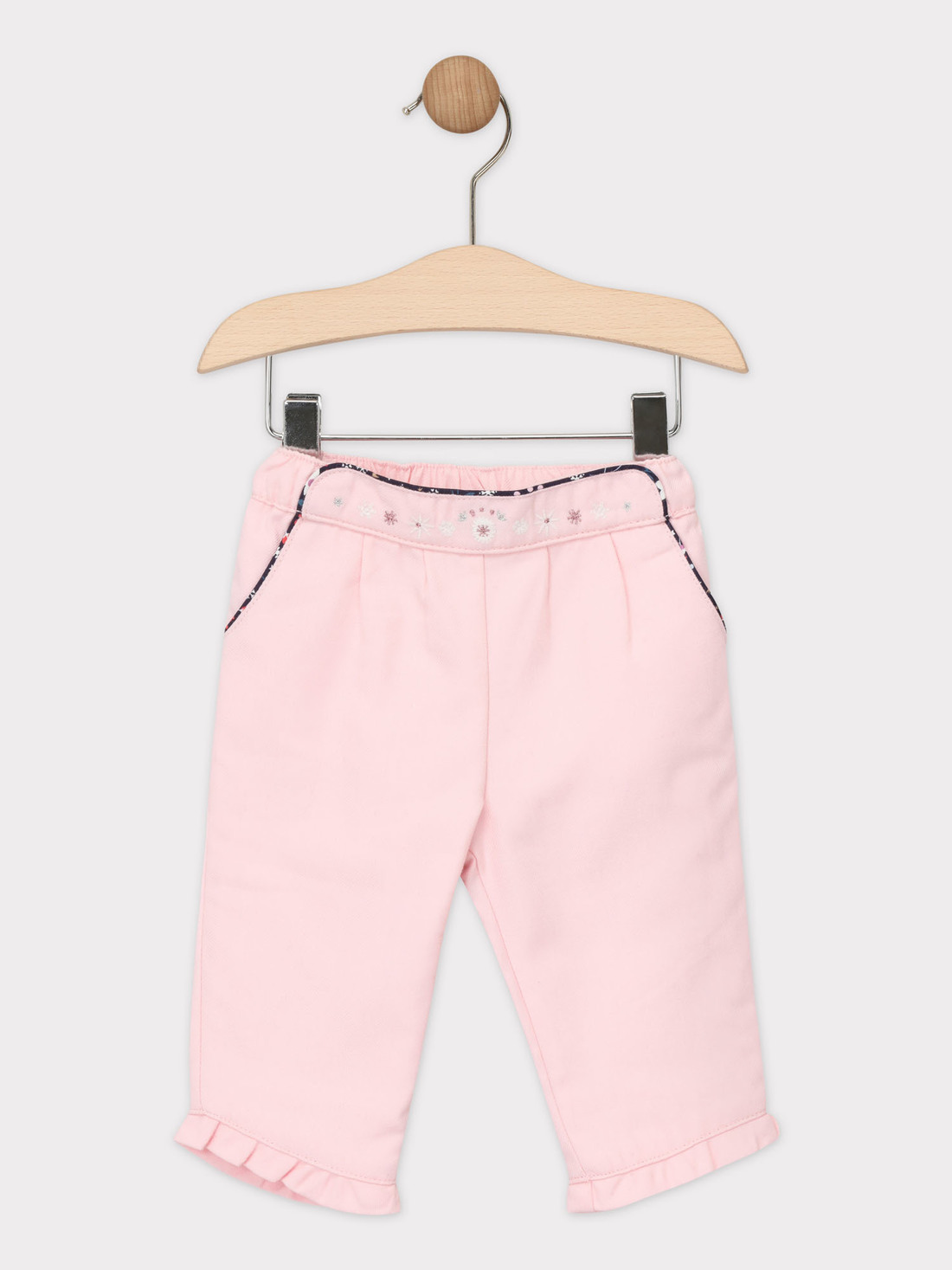 Pantalon rose bébé fille