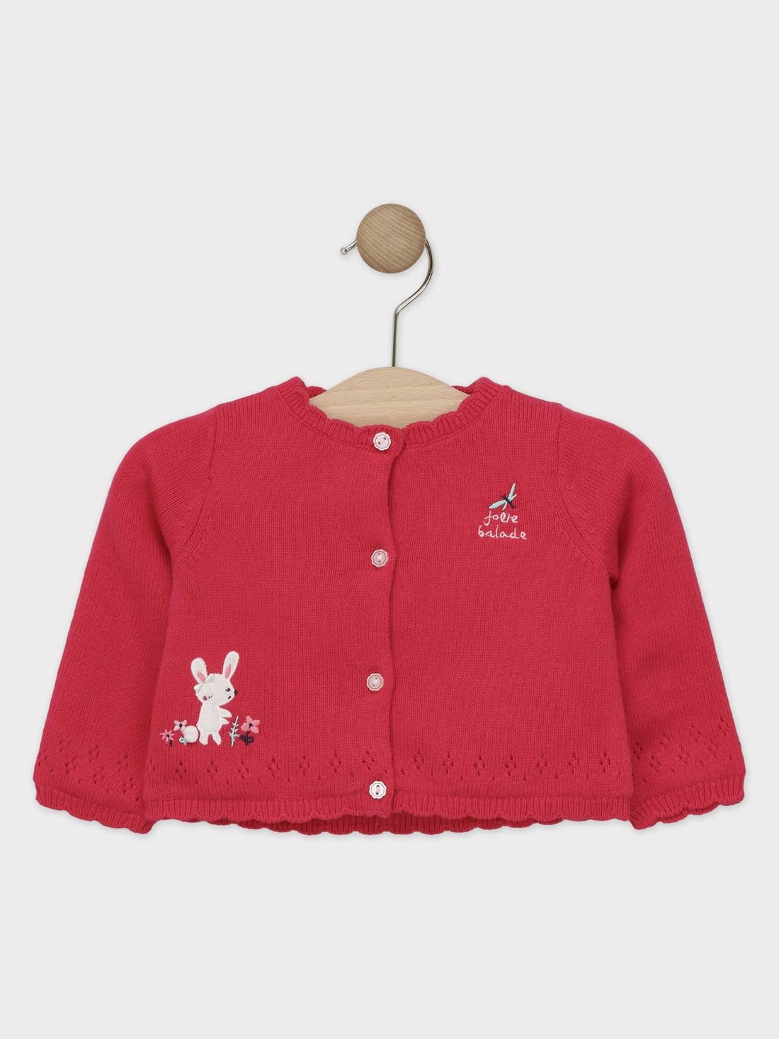 Cardigan rose fushia bébé fille