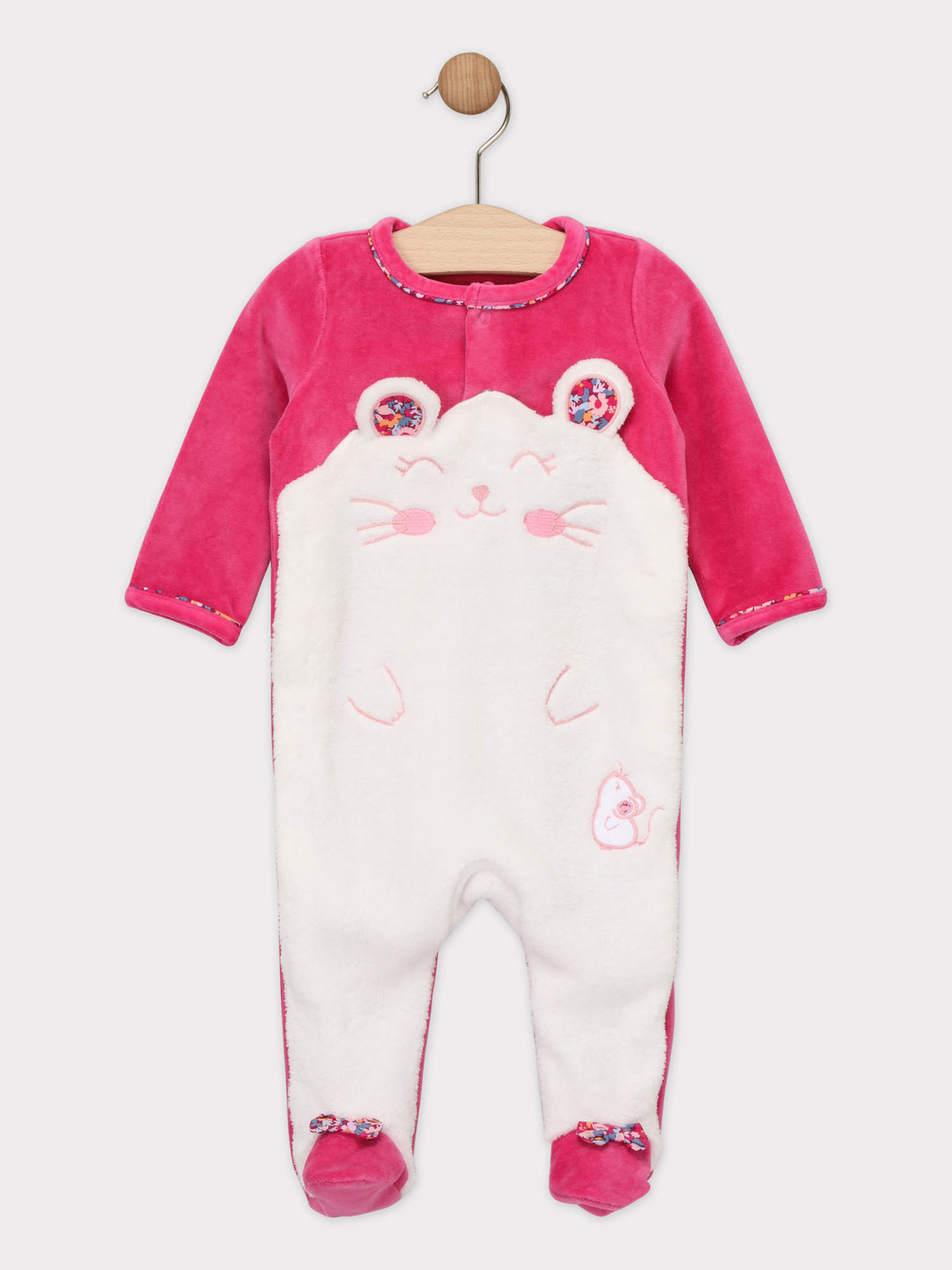 Grenouillere rose bébé fille